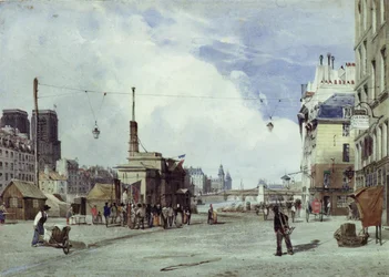Quai de la Greve, Parijs, in 1837